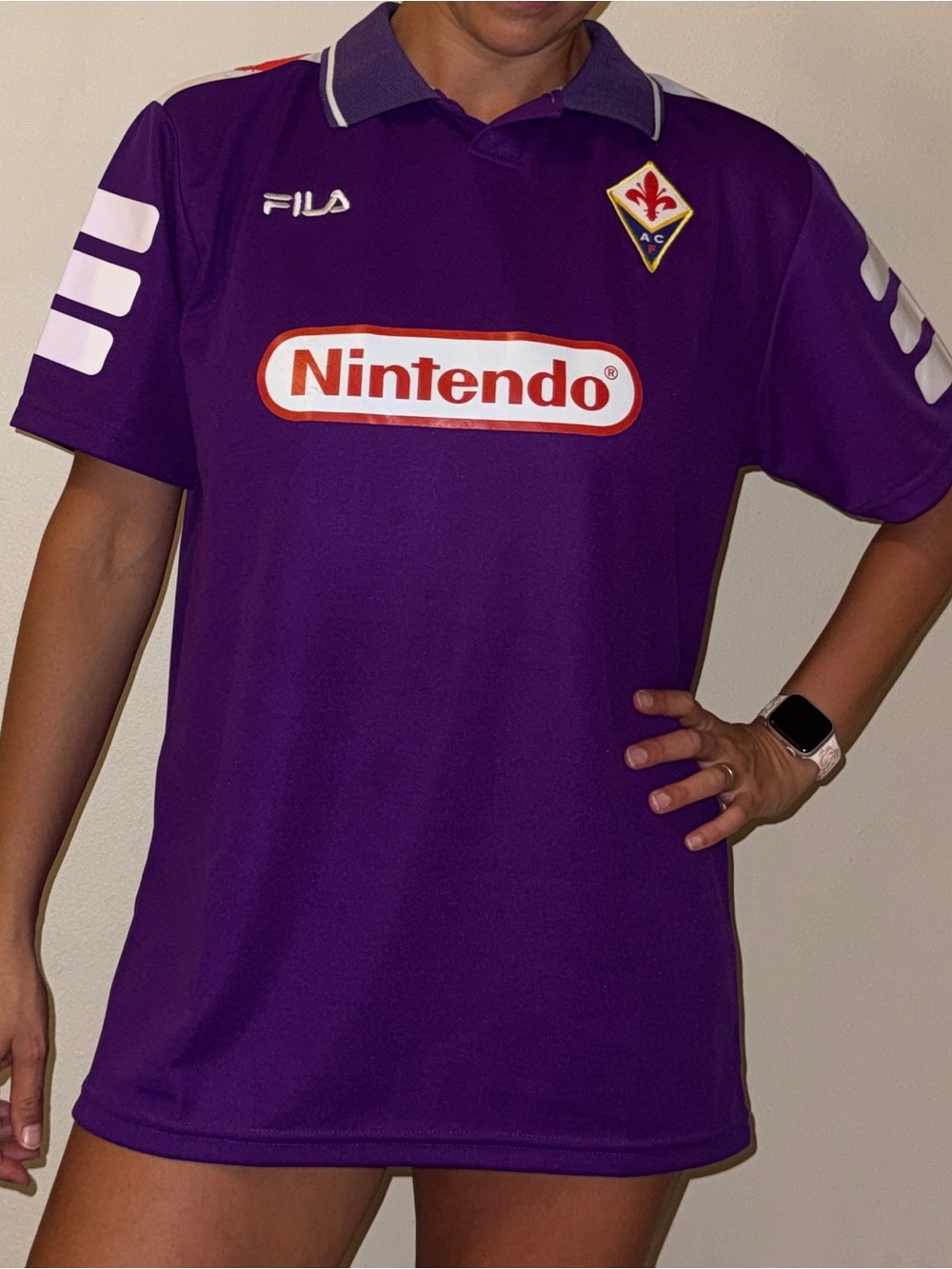 Fila Purple Fiorentina Soccer Jersey Retro Knockoff